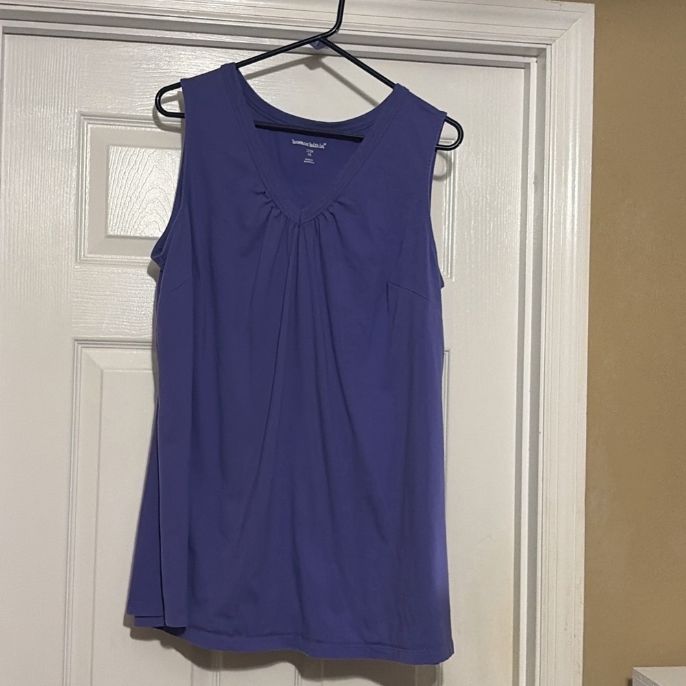 PLUS SIZE Shirts for Women Size 1X 22/24 Purple Tank Top SleevelessWoman Within